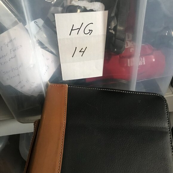 Vintage Franklin Quest 7 Ring Cowhide Leather Zip Binder Planner Cover Black USA - Picture 13 of 13